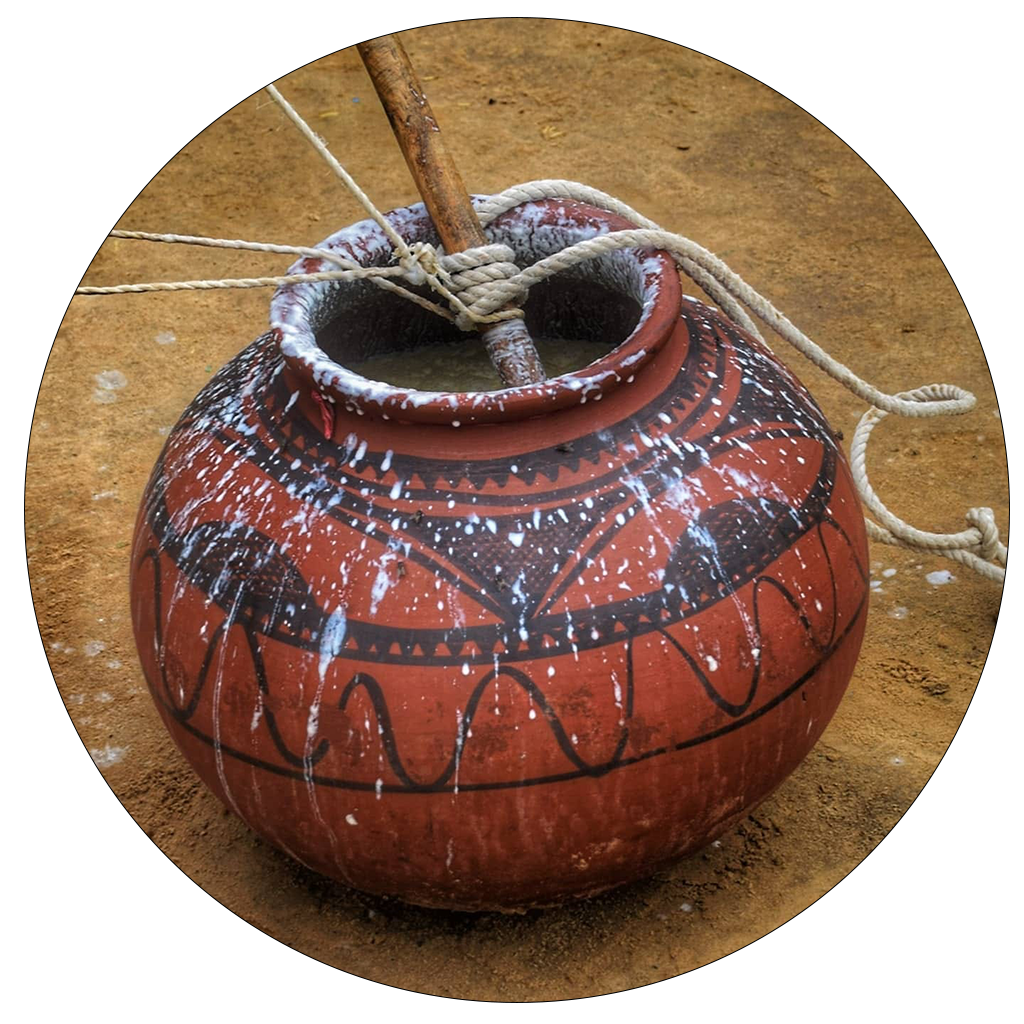 Wooden bilona churning